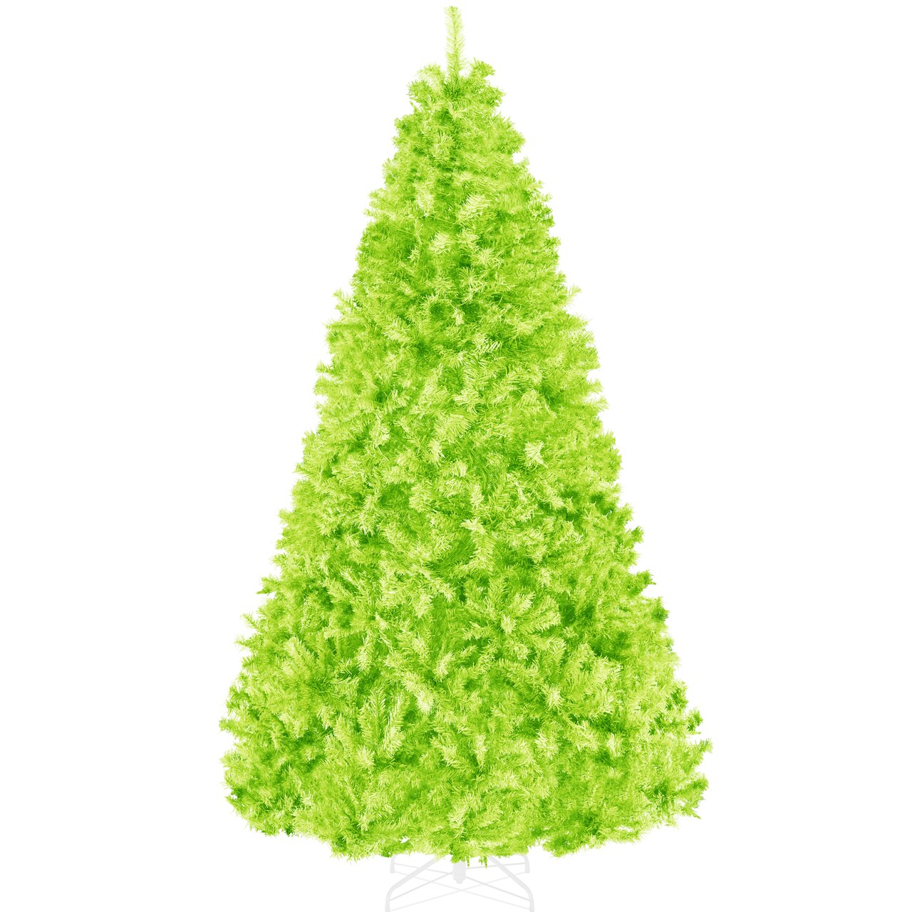Best Choice Products Artificial Christmas Tree, Premium Unlit Pine Design, Dense Branches w/Easy Assembly - Lime Green